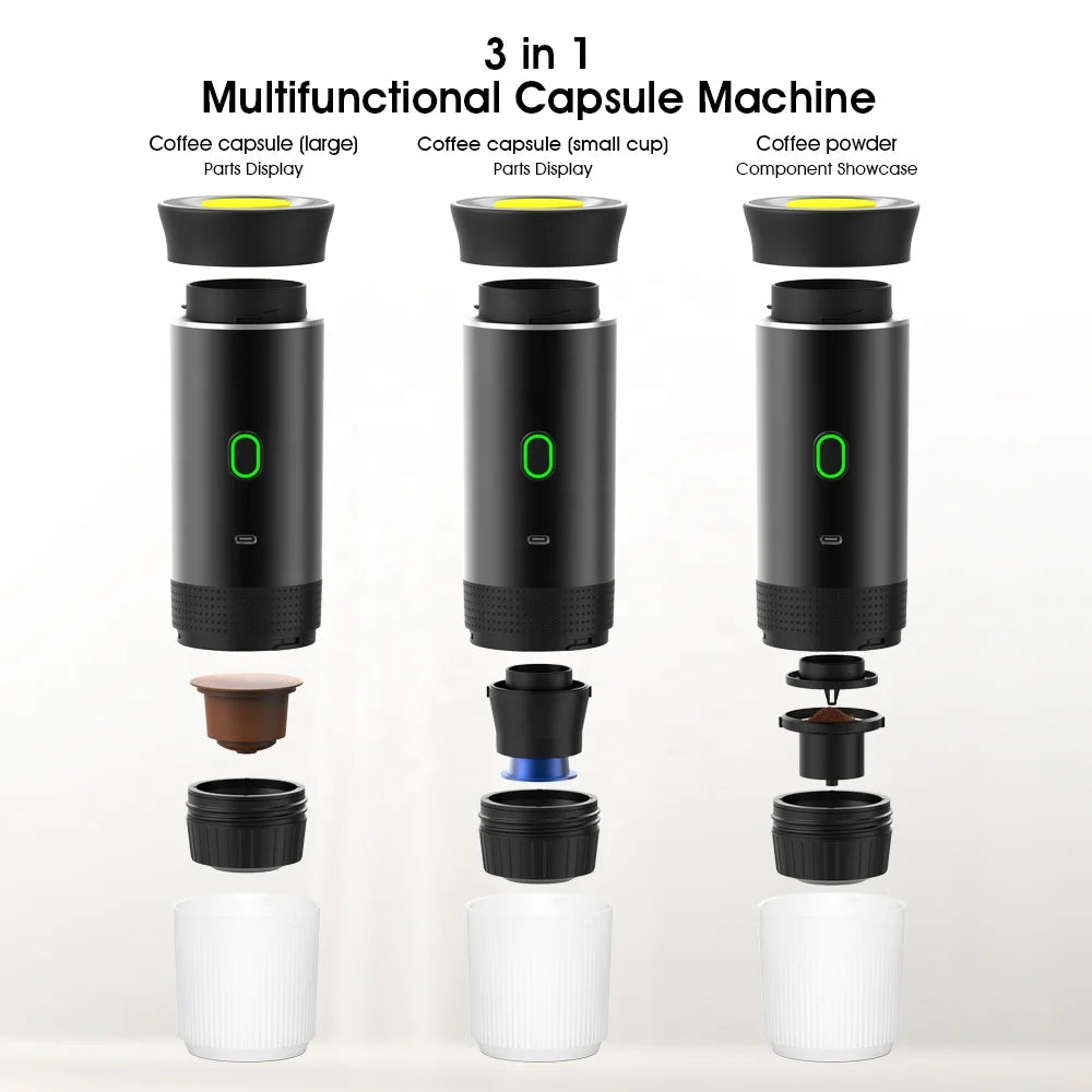 Ultimate 3-in-1 Wireless Portable Espresso Coffee Machine